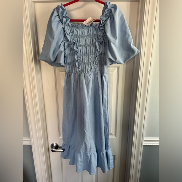 NWT Midi Dress Light Blue - Picture 2 of 13